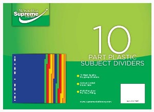 SUBJECT DIVIDER PLASTIC 10 PT (DV-3189)